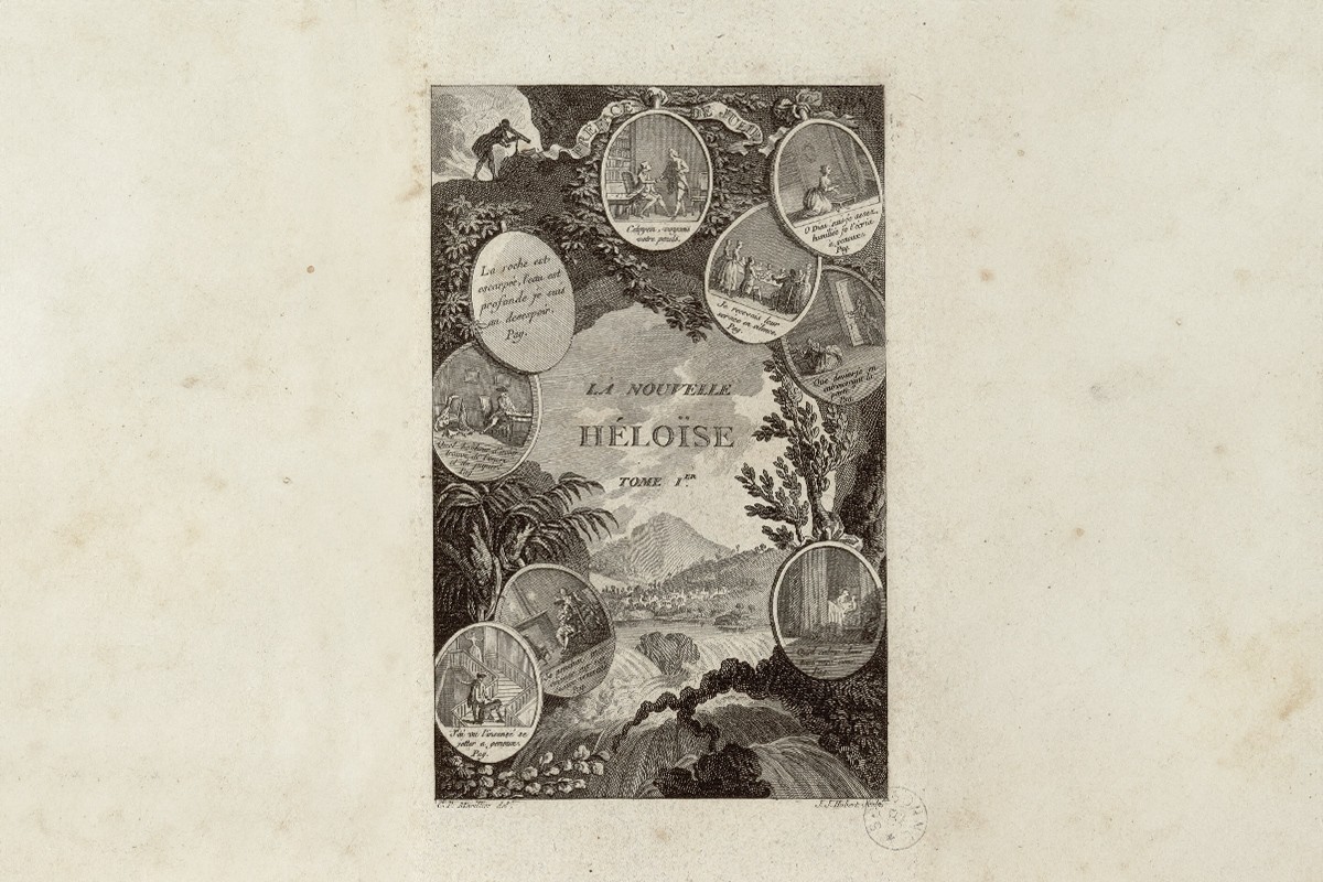 Jean-Jacques Rousseau, La Nouvelle Héloïse (1761), gravure de Clément-Pierre Marillier, 1788