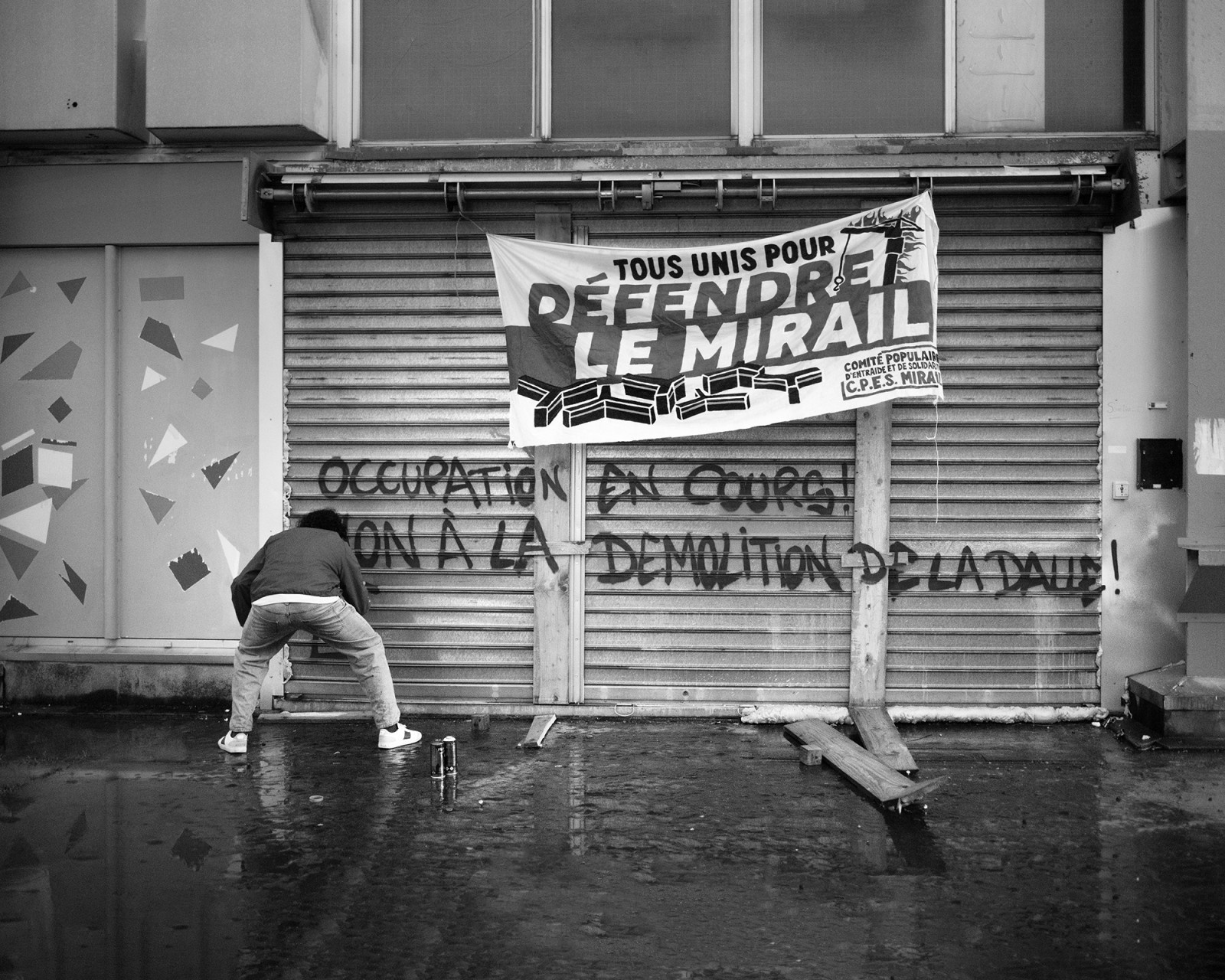 Occupation de l'atelier B à la place Abbal. Toulouse. © Fabio Boucinha